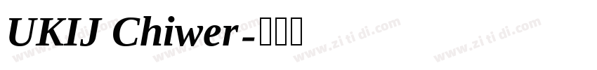 UKIJ Chiwer字体转换